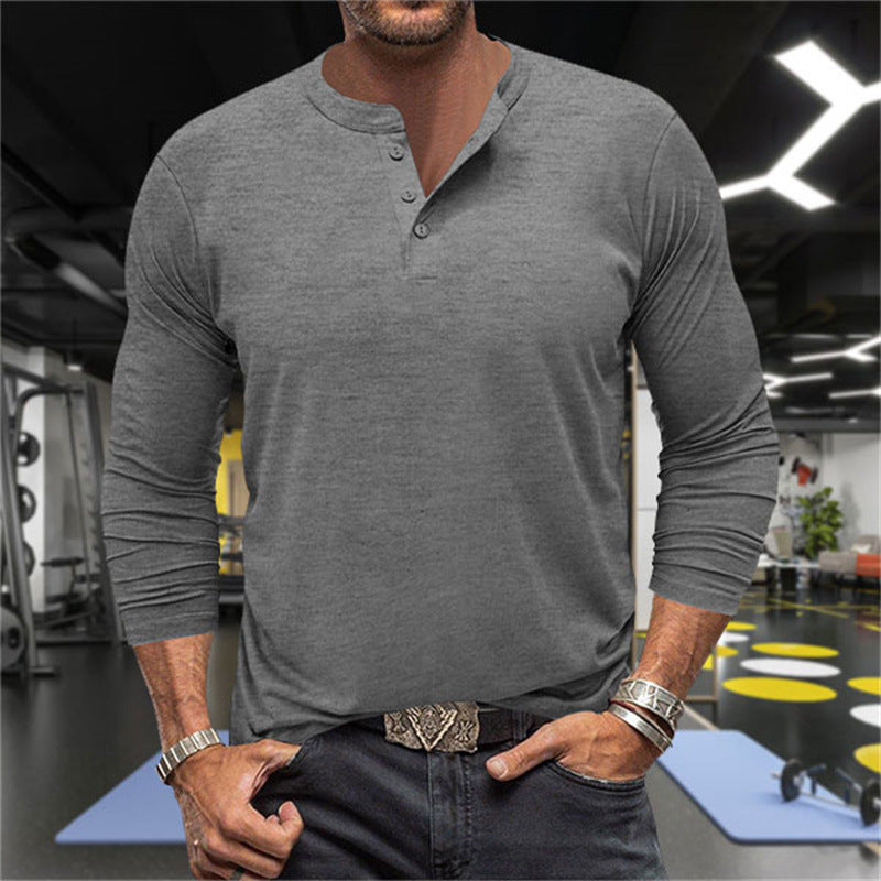 T-shirt à manches longues pour homme respirant confort coton