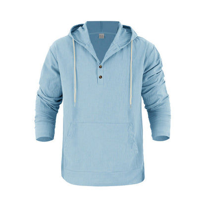 Sweat à capuche pour homme avec poches et boutons
