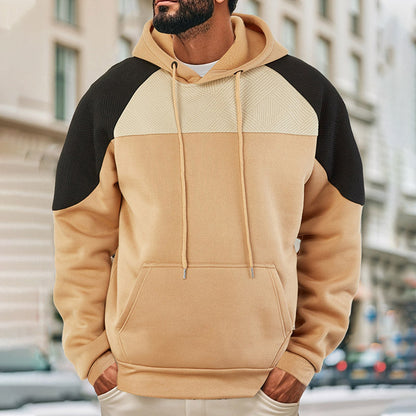 Herren Sportpullover Kapuze Modern Geschnürt - IdealeKleiden