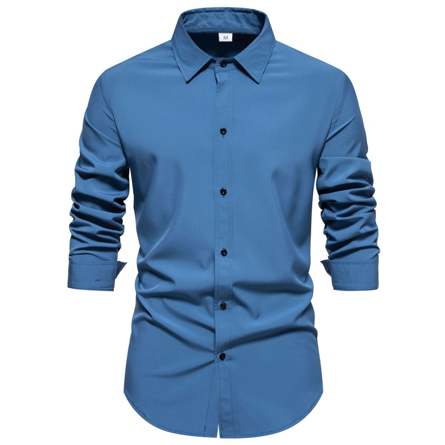 Chemise homme manches longues en coton coupe moderne