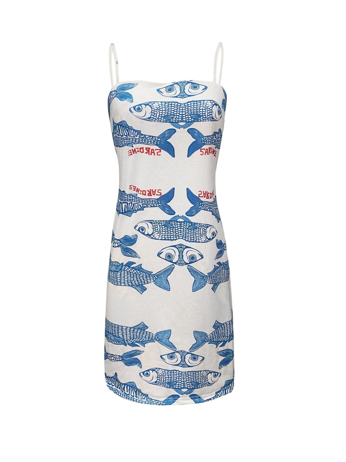 Robe d'été femme motif poisson robe de plage élégante