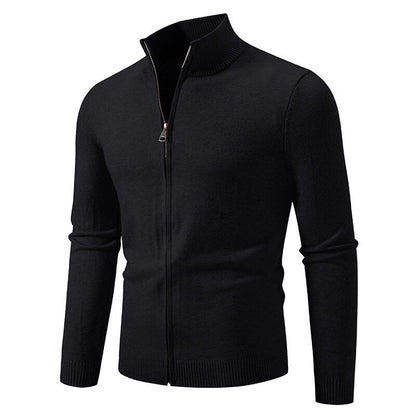 Cardigan homme moderne col montant fermeture fonctionnelle