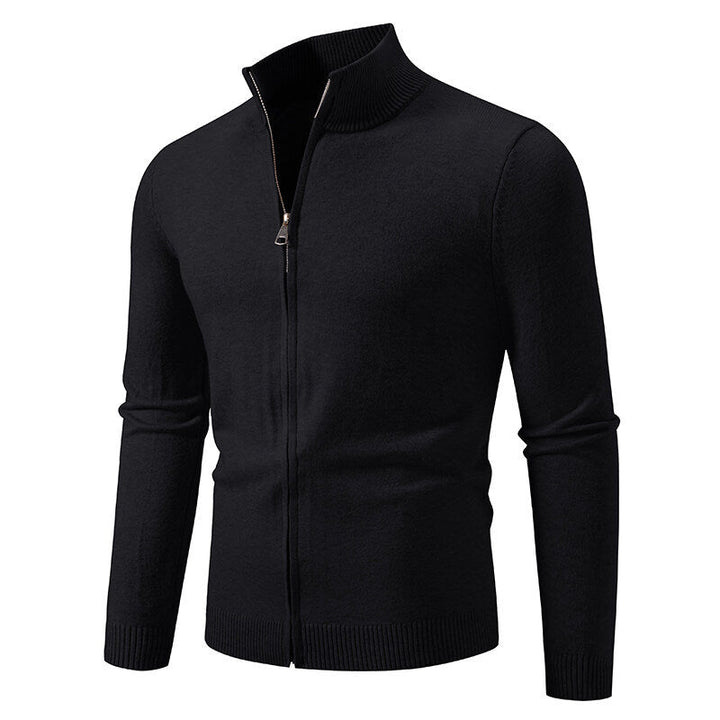 Cardigan homme moderne col montant fermeture fonctionnelle