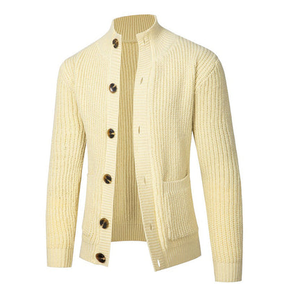 Herren Strickjacke Bequem Knopfverschluss Modern - IdealeKleiden