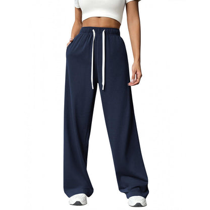Pantalon décontracté femme Confortable Élastique Coupe large