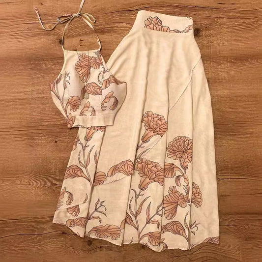 Damen Kleid Set Elegant Maxi-Länge - IdealeKleiden