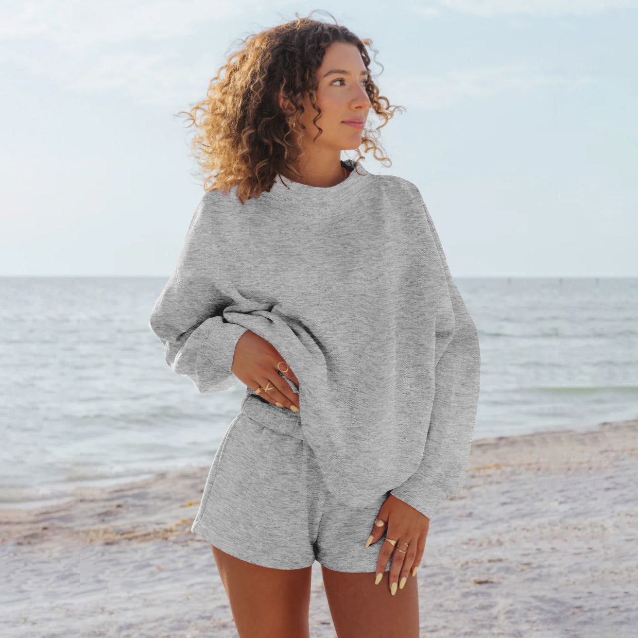 Sweat-shirt oversize femme Généreux Confortable