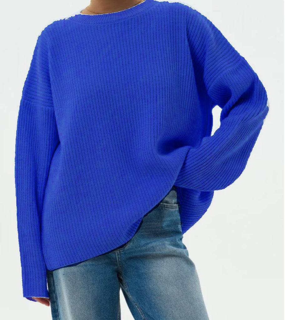 Pull-over Femme Tricot Grossier Décontracté Moderne