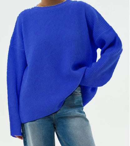 Pull-over Femme Tricot Grossier Décontracté Moderne