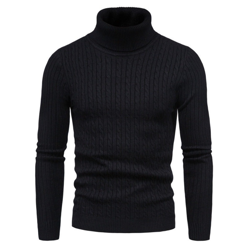 Pull Homme Col Roulé Torsades Mode Élégante
