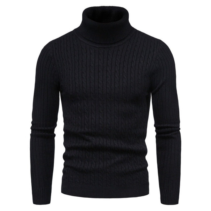 Pull Homme Col Roulé Torsades Mode Élégante