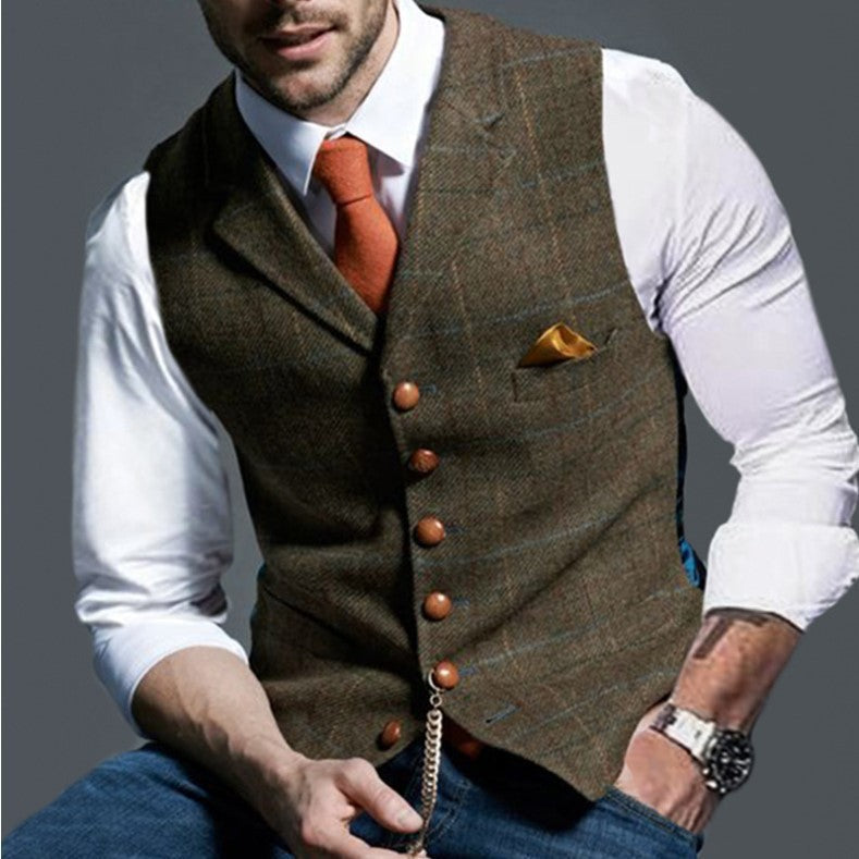Herren Weste Elegant Slim Fit Stilvoll - IdealeKleiden