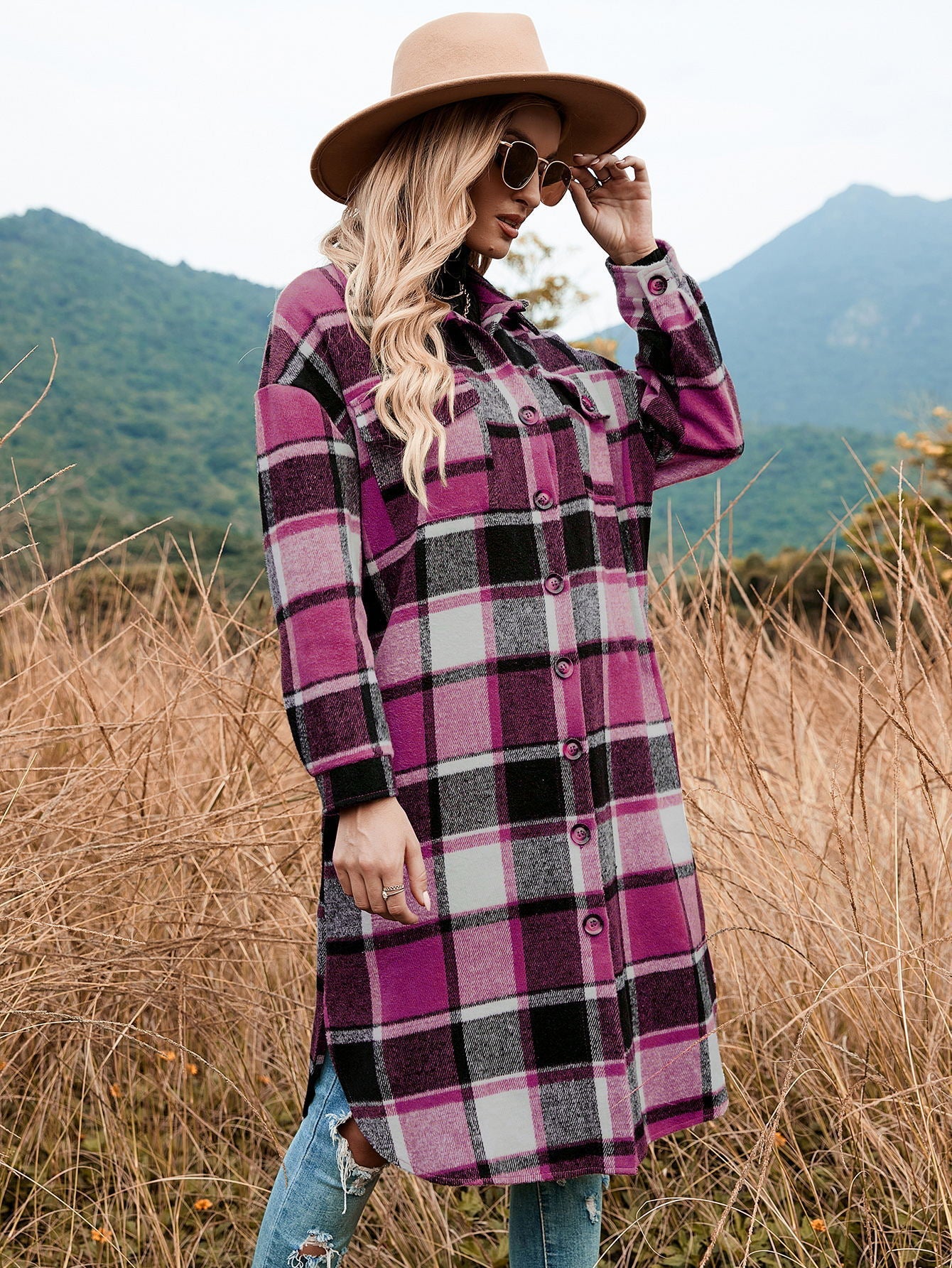 Robe en flanelle pour femme à motif écossais, idéale pour l'hiver