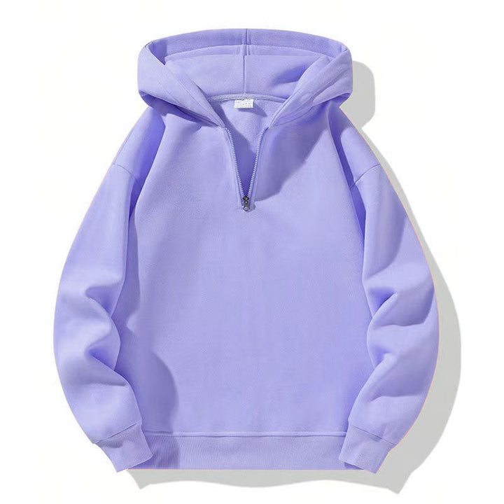 Sweat-shirt sport homme capuche demi-zip