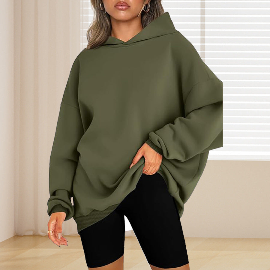 Pull ample à capuche femme