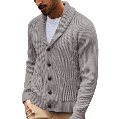 Gilet tricoté pour homme Col châle Moderne Élégant