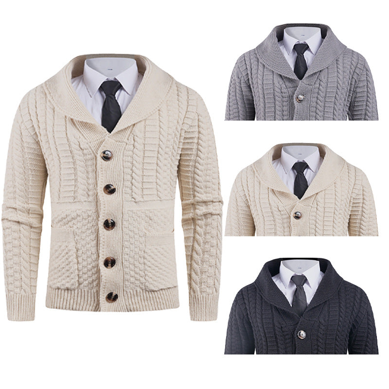 Herren Strickjacke Modern Schalkragen Praktisch - IdealeKleiden
