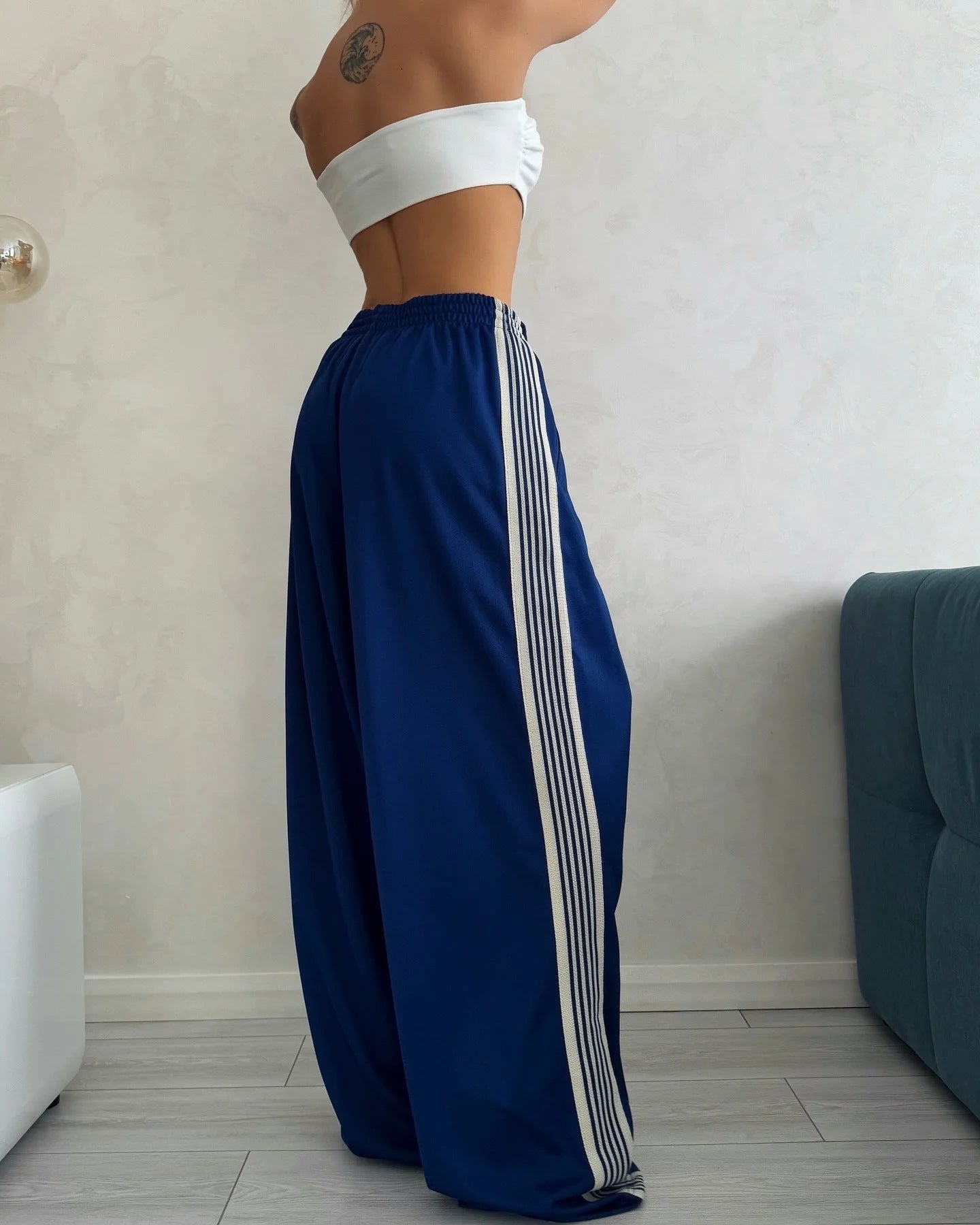 Pantalon de sport femme Rayures diagonales Confortable