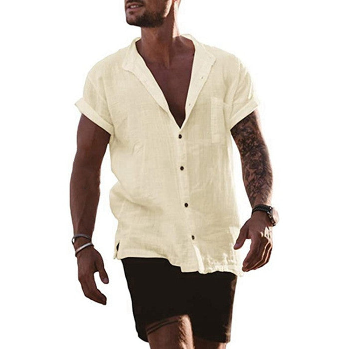 Chemise en lin homme confortable pour l'été