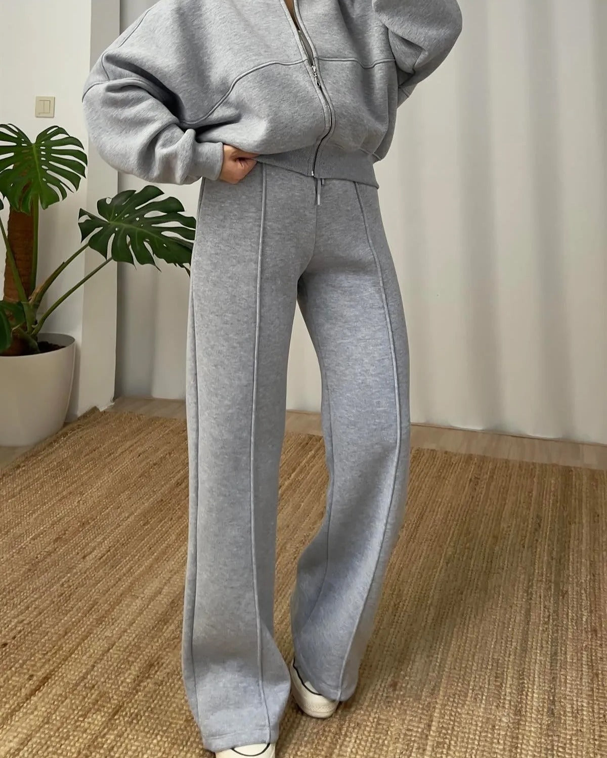 Ensemble Loisirs Femme Confortable Pantalon Zippé