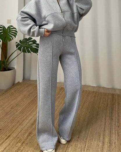 Ensemble Loisirs Femme Confortable Pantalon Zippé
