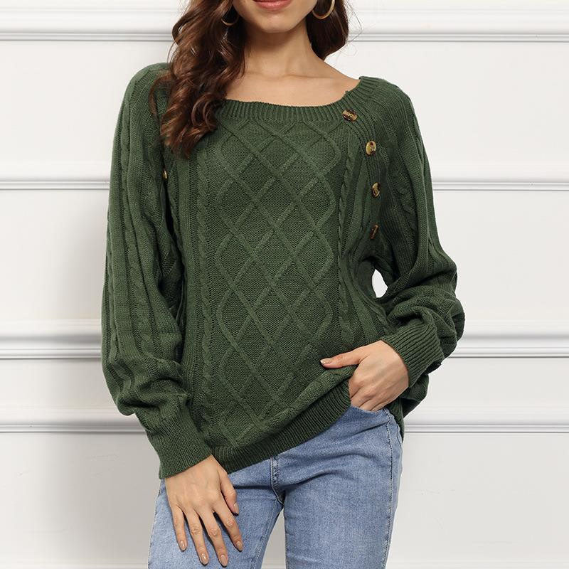 Pull en tricot torsadé, design élégant