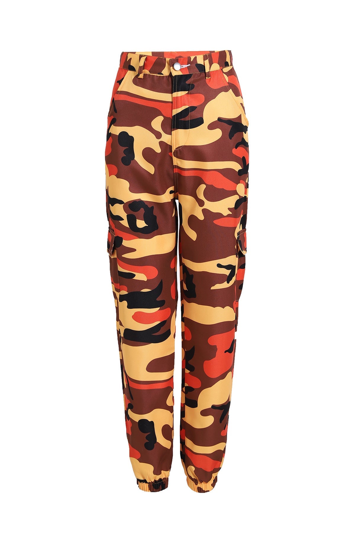 Pantalon cargo femme style camouflage Pratique Élastique