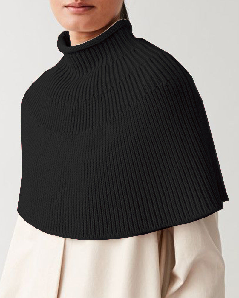 Cape en tricot femme Design élégant Col montant