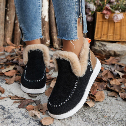 Bottes d'hiver pour femmes, chaudes, douces, robustes