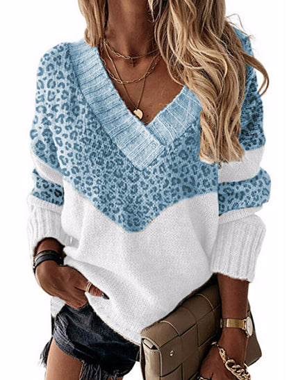 Pull pour femmes, motif léopard, tendance