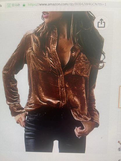 Chemisier élégant en satin brodé pour femme