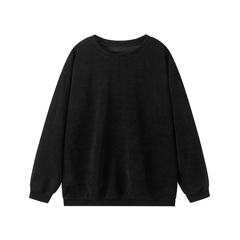 Robe maille côtelée Confortable Col rond Manches longues