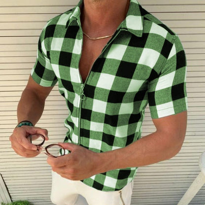 Chemise d'été à manches courtes pour homme, style moderne