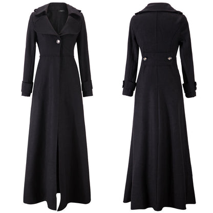 Manteau Long Élégant Femme Design Classique