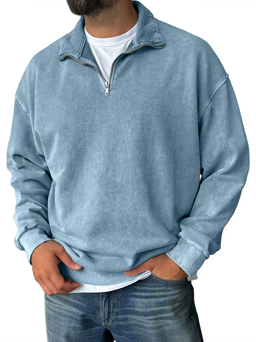 Emil - Sweatshirt Mit Reißverschluss & Lockere Passform - IdealeKleiden