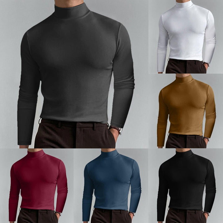 Herren Rollkragenpullover Fein Baumwolle Elegantes Design - IdealeKleiden