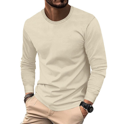 T-shirt à manches longues structuré moderne pour homme
