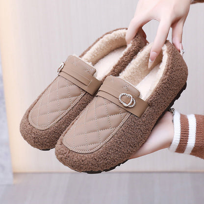 Pantoufles Femme Élégant Boucle Doux