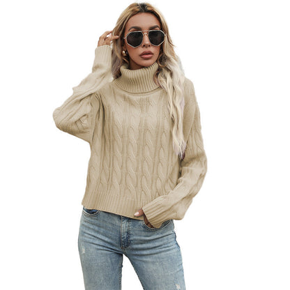 Pull-over femme grosse maille torsadée élégante
