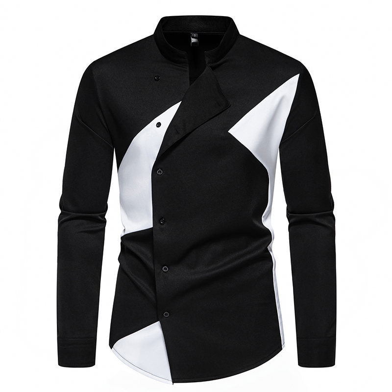 Chemise homme design asymétrique moderne