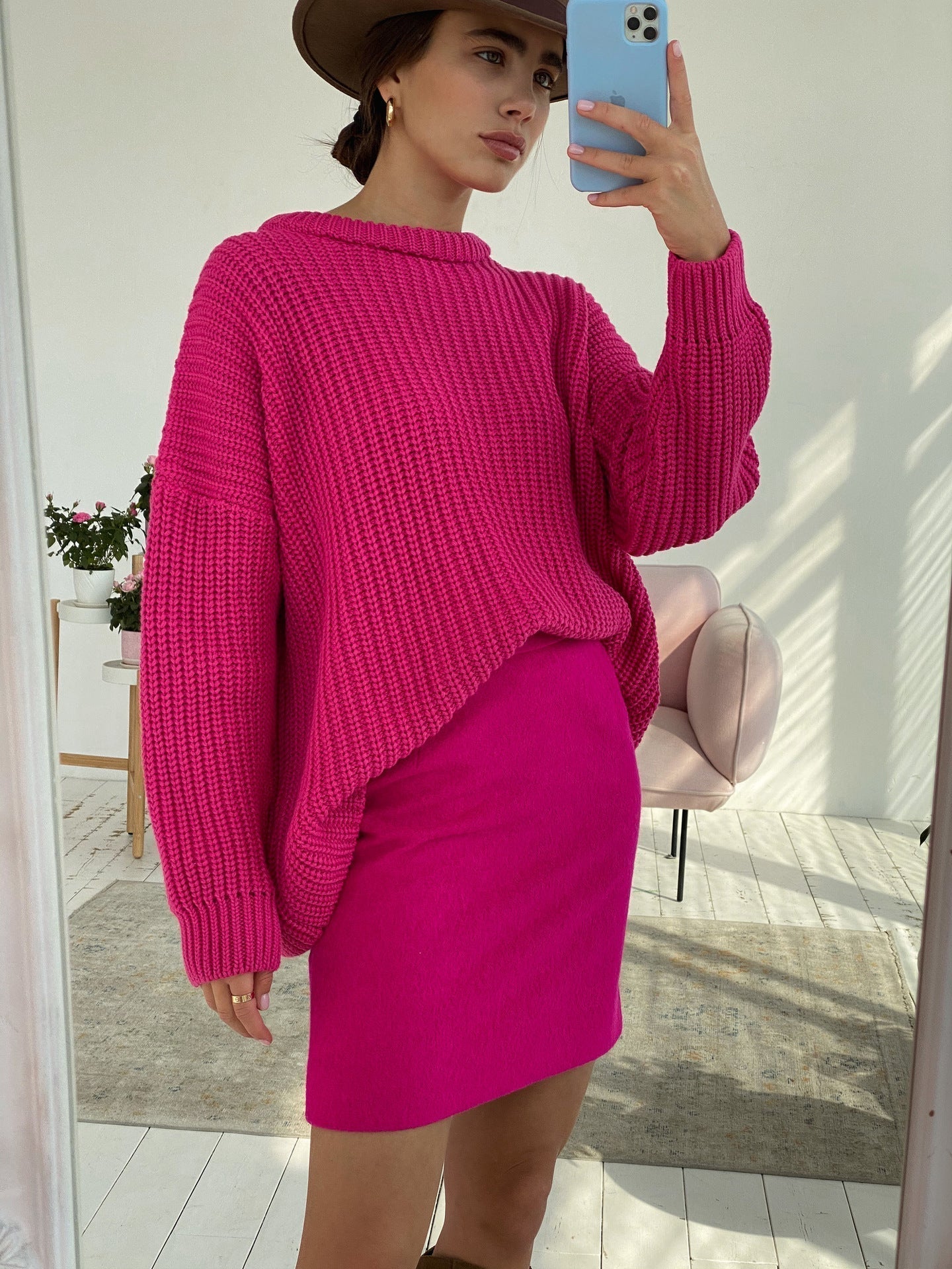 Grand cardigan motif côtelé Design décontracté