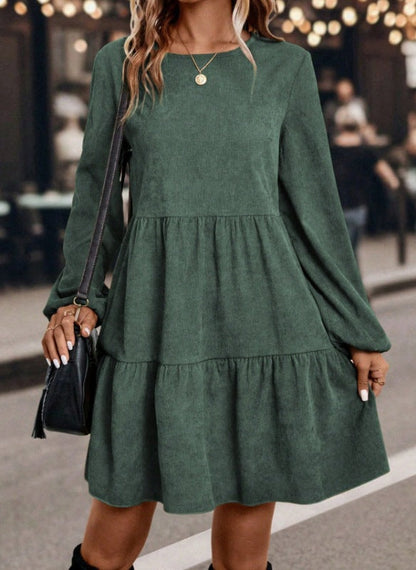 Robe Femme Décontractée Manches Volants Élégante