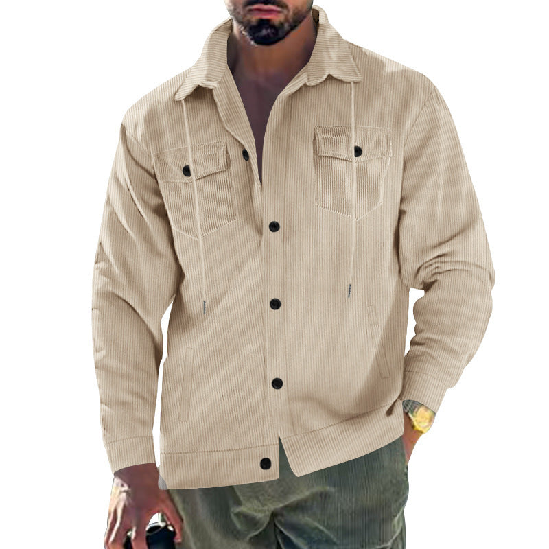 Veste en velours côtelé homme Coupe classique Pratique