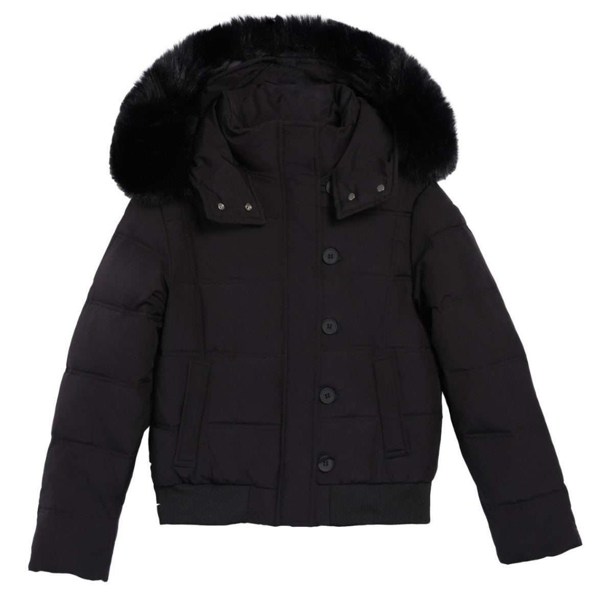 Doudoune élégante pour femme avec col en fourrure amovible