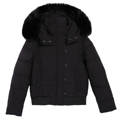 Doudoune élégante pour femme avec col en fourrure amovible