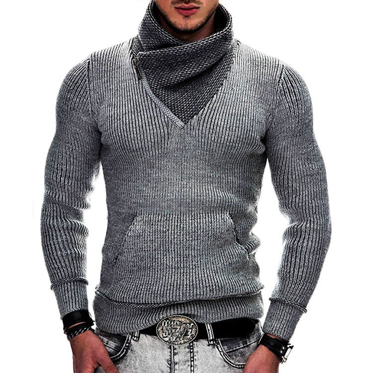 Pull à capuche homme Manches longues Asymétrique Texture