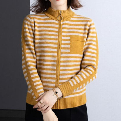 Gilet femme Col montant Fermeture éclair Veste d'extérieur élégante