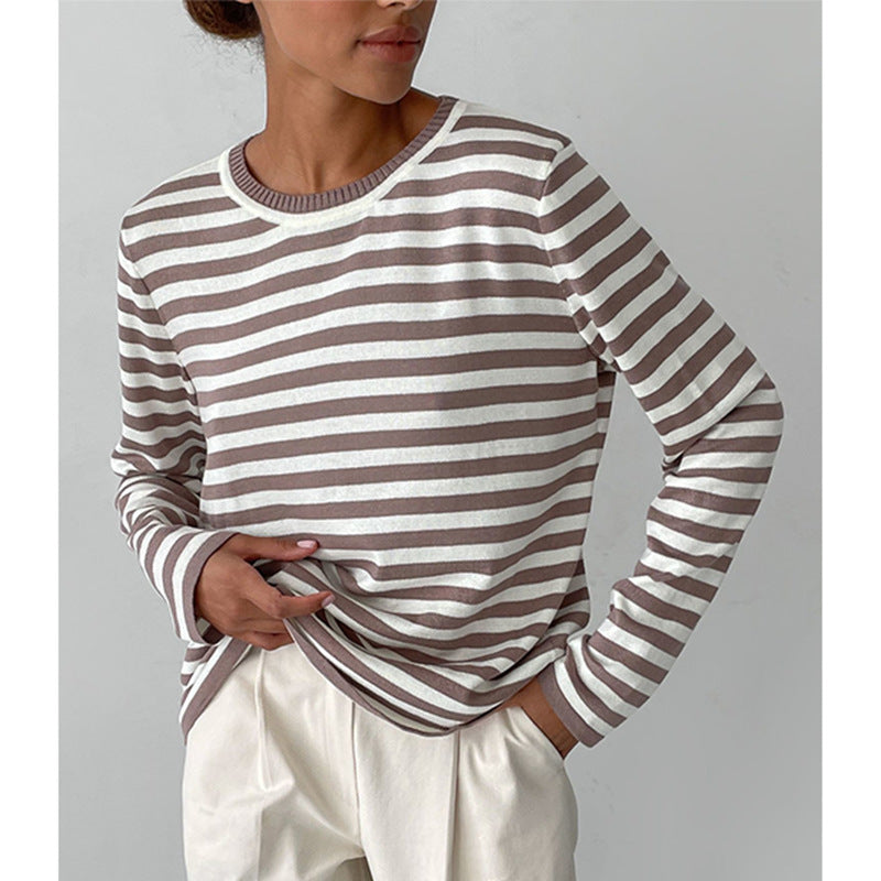 Pull rayé élégant pour femme