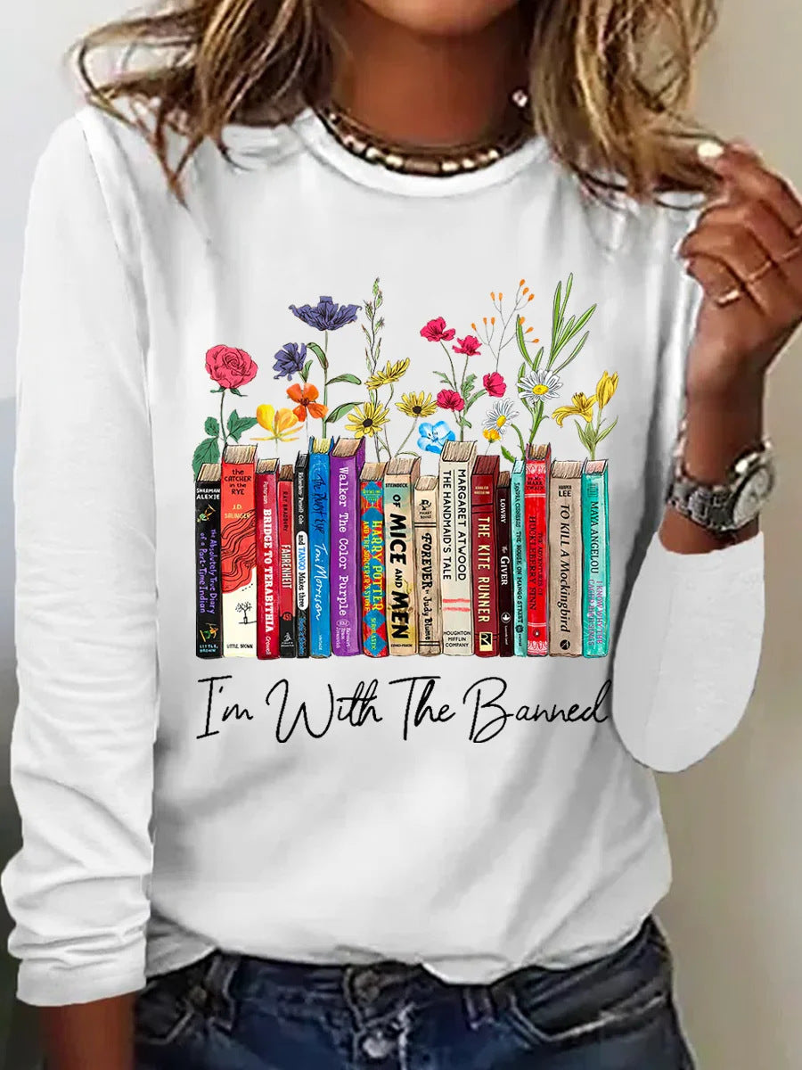Haut à fleurs pour femmes, manches longues, look romantique