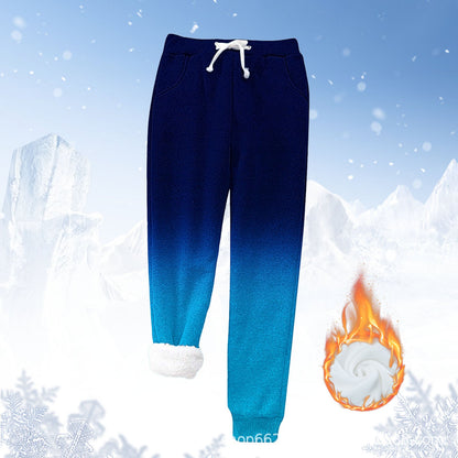 Pantalon de jogging femme chaud polaire doux élastique